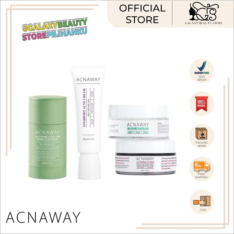 ACNAWAY Mugwort Gel Mask / Mugwort Water Gel / Mugwort Clay Stick / Acne Cream / Mugwort Sunscreen