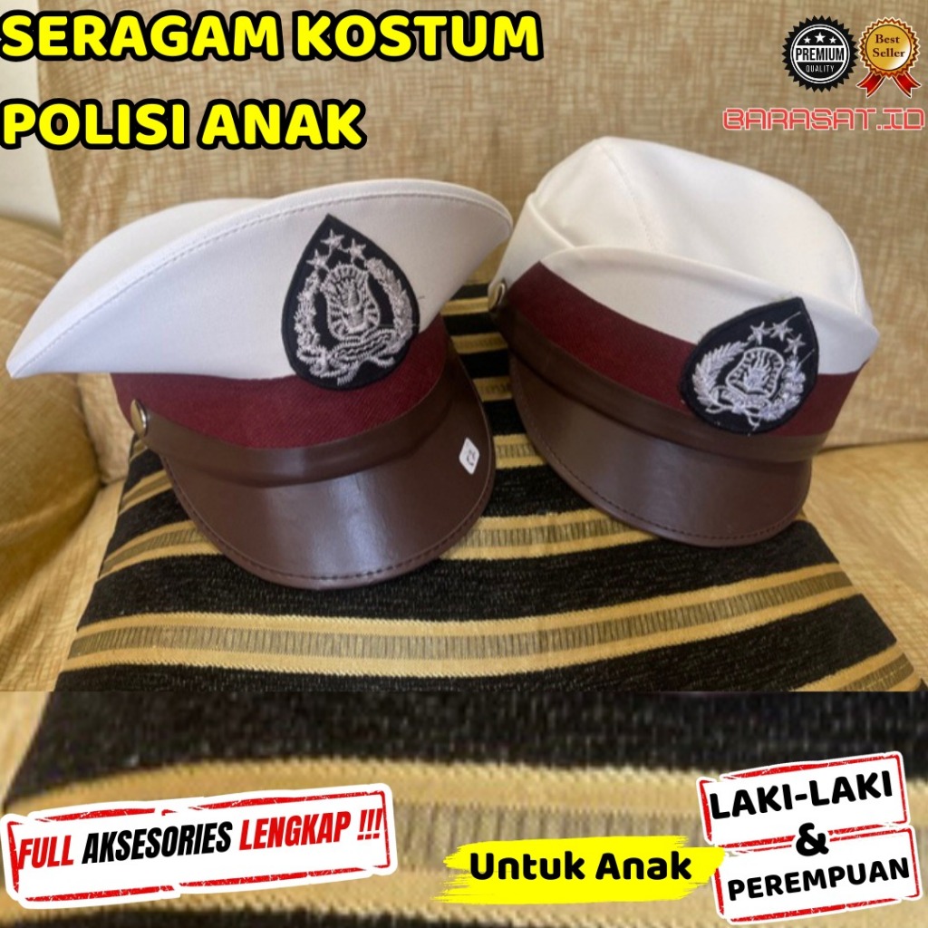 Baju Polisi anak(Polantas) / Baju pocil(polisi cilik) / Baju Profesi Lengkap dg Artribut