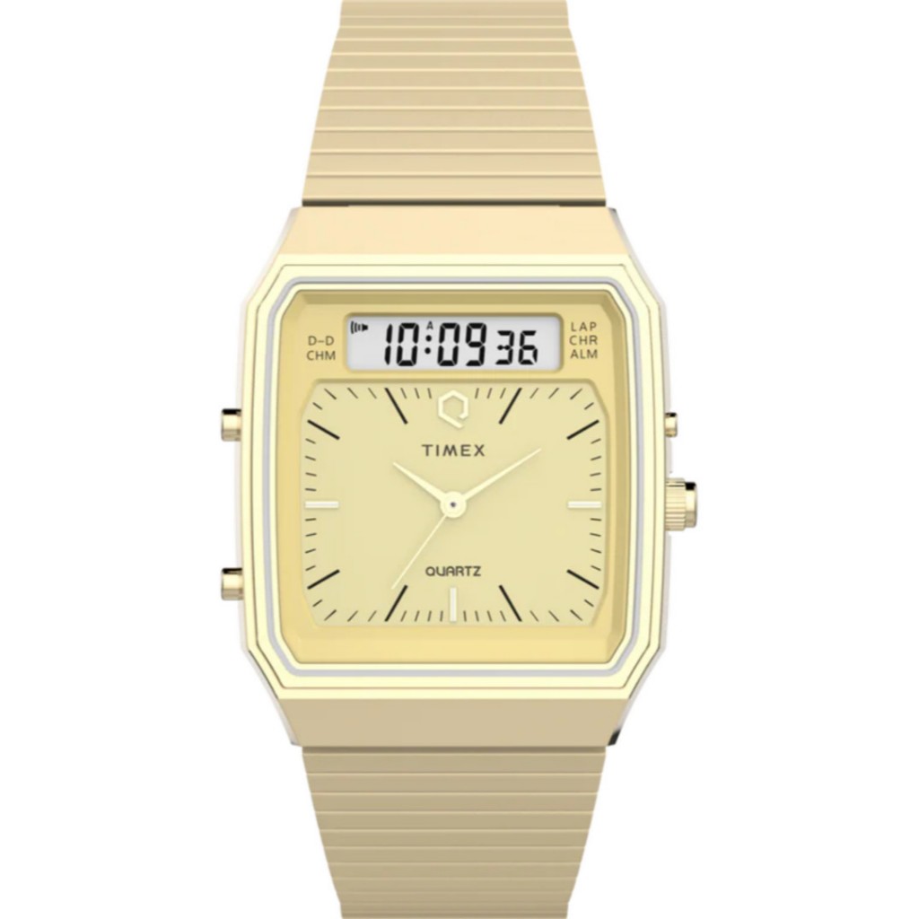 TIMEX TW2Y06000 Jam Tangan Unisex Digital Q Timex 1982 Ana-Digi Reissue Original Garansi Resmi