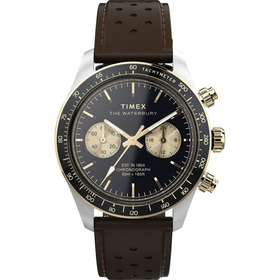 Jam Tangan Timex TW2Y24100 Waterbury Chronograph Original Resmi