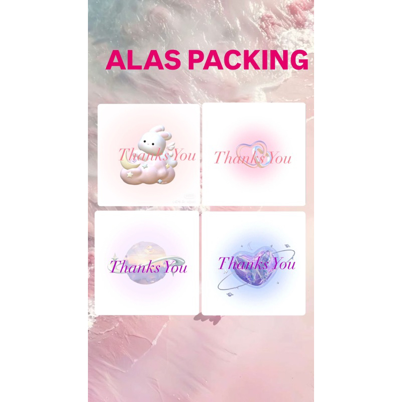 Kertas Kemasan Aksesoris Aesthetic Custom free Plastik Opp / Alas Packaging / Alas Packing Gelang /A