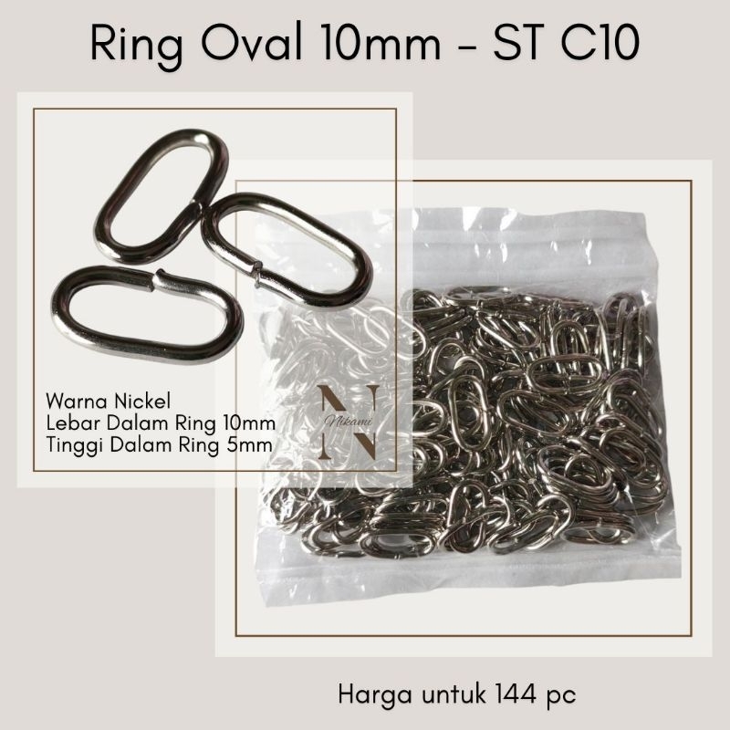 Ring Oval 1 cm Ring Oval 10 mm Kemasan 144pc