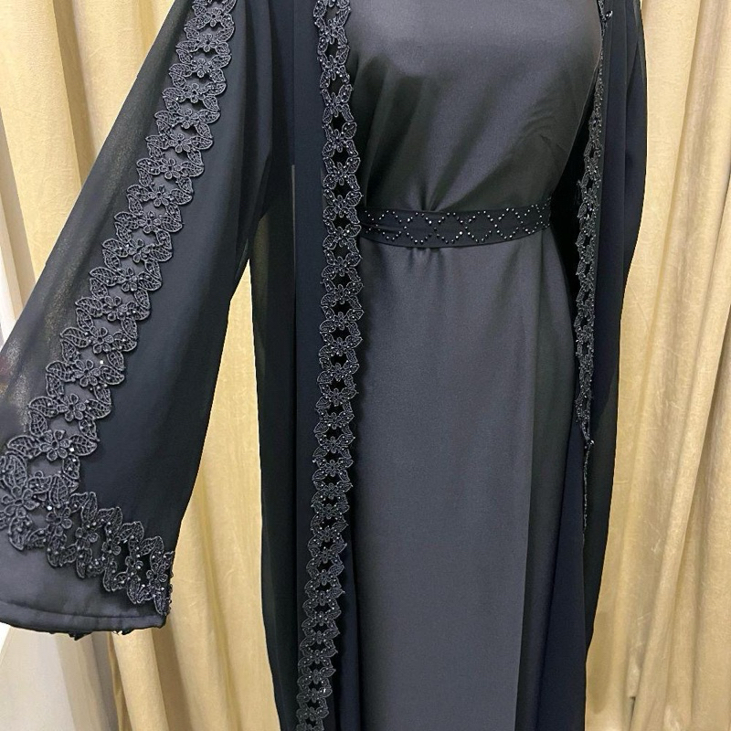 abaya dubai inner outer sifon cantik