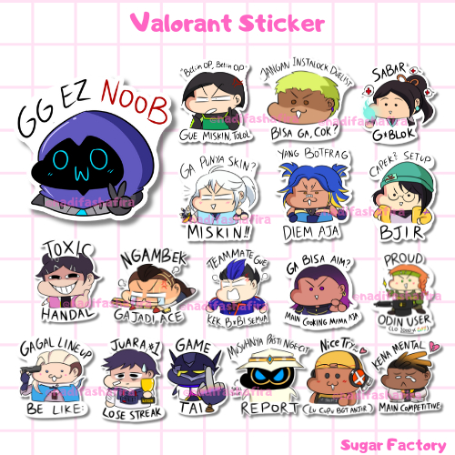 

Stiker Karakter Agent Game Valorant Toxic