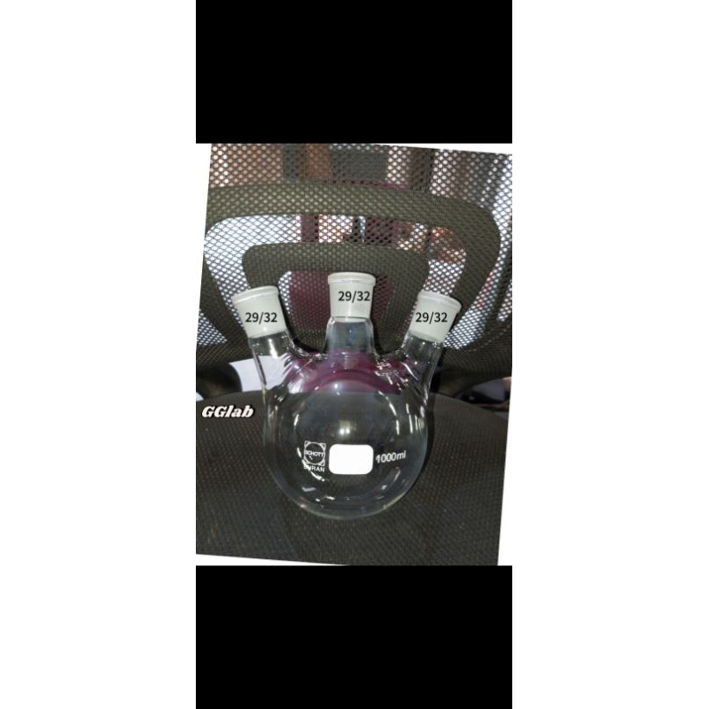 Boiling flask 3 neck round bottom 1000ml Ts joint 29/32 Duran/pyrex