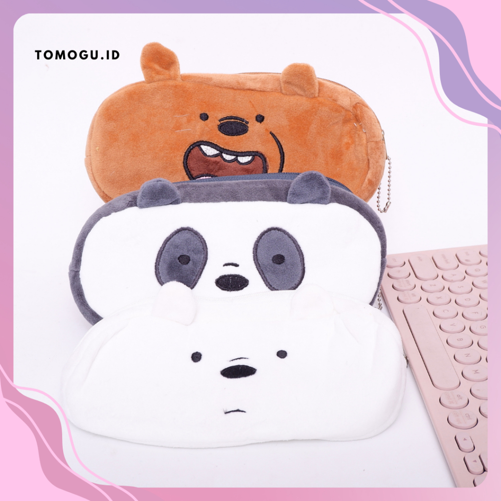 

Kotak Pensil WBB Plushy We Bare Bear Plush Tempat Wadah Pensil Kostak Pouch makeup Pencil case