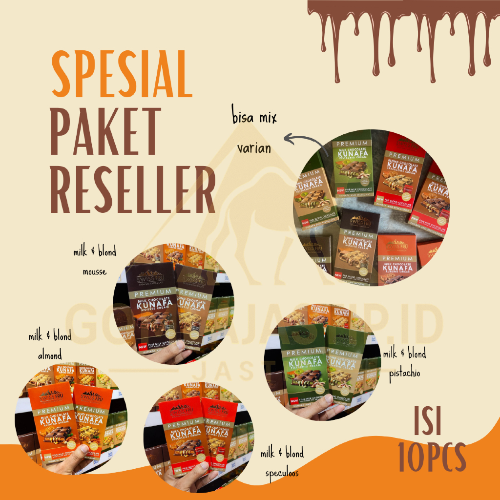 

PAKET RESELLER COKLAT DUBAI KUNAFA SWISSFRU VIRAL MURAH IMPORT MESIR