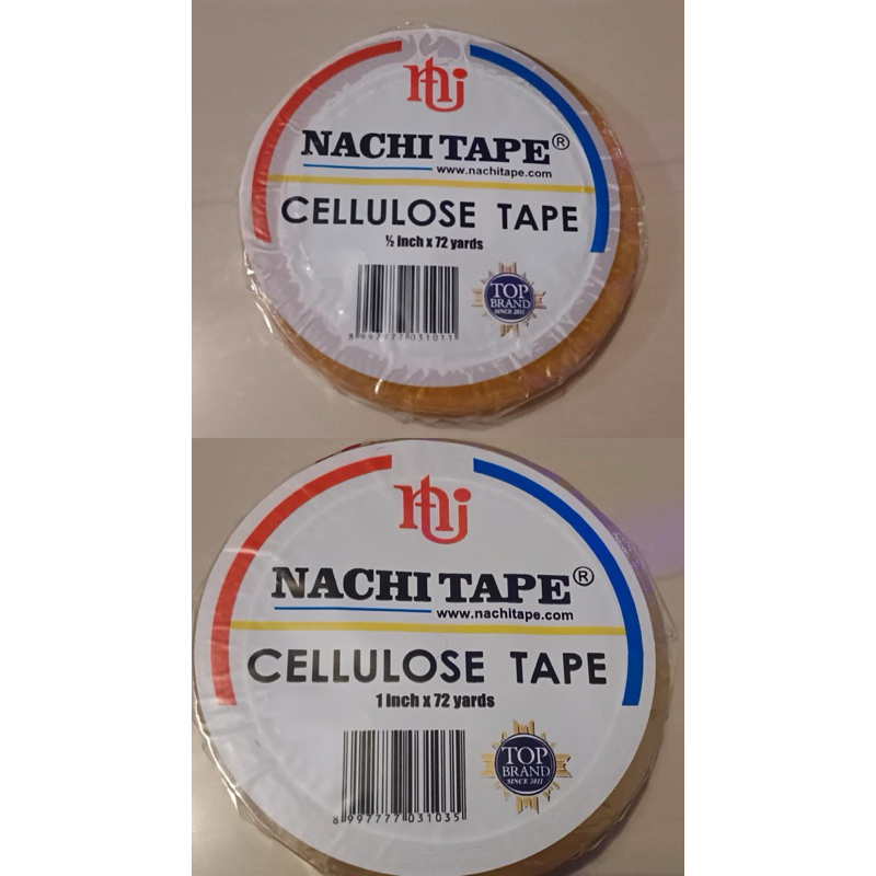 

(Pcs) Cellulose Tape Nachi 1/2 inch dan 1 inch Isolasi bening