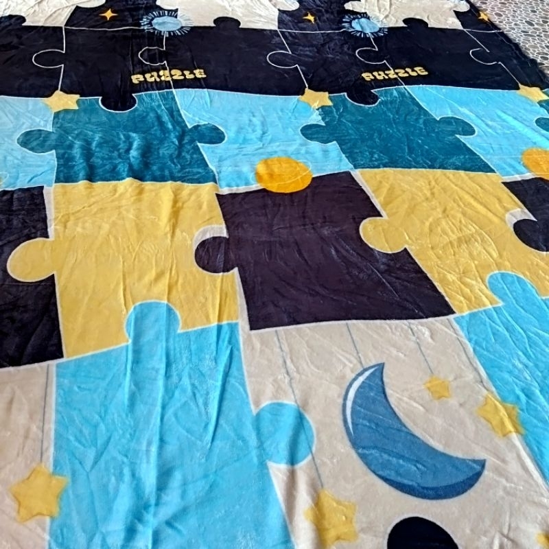 Selimut Bulu Super Animasi Dewasa + Tas selimut klip