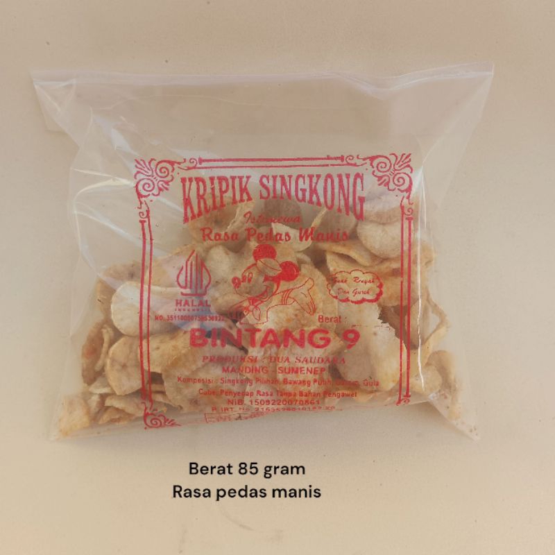 

Keripik Singkong Madura Rasa Pedas Manis 85 Gram