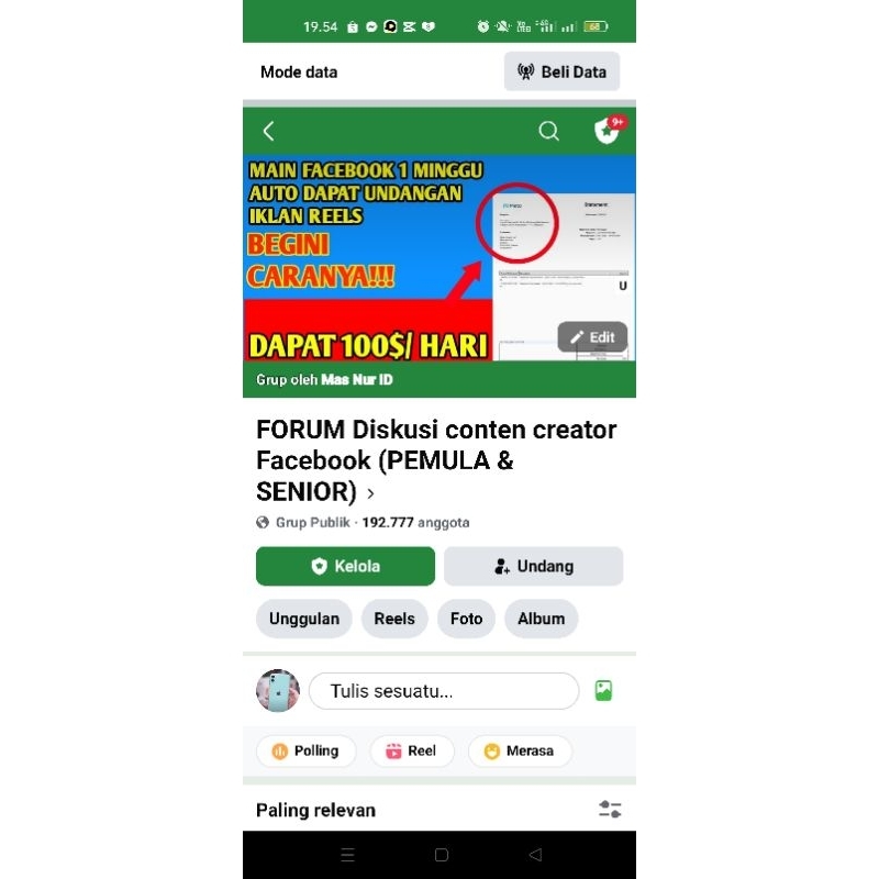 jual grup Facebook anggota ratusan ribu