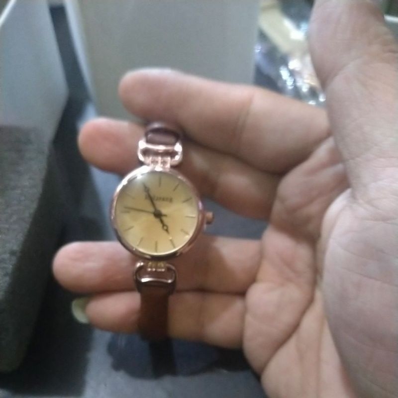 PROMO JAM TANGAN CEWEK TALI KULIT  KECIL JAM TANGAN WANITA TREND KOREA
