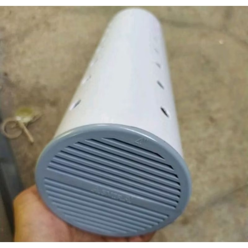 Pipa PVC Biopori + DOP Tutup 3" Inch D Putih Sumur Resapan
