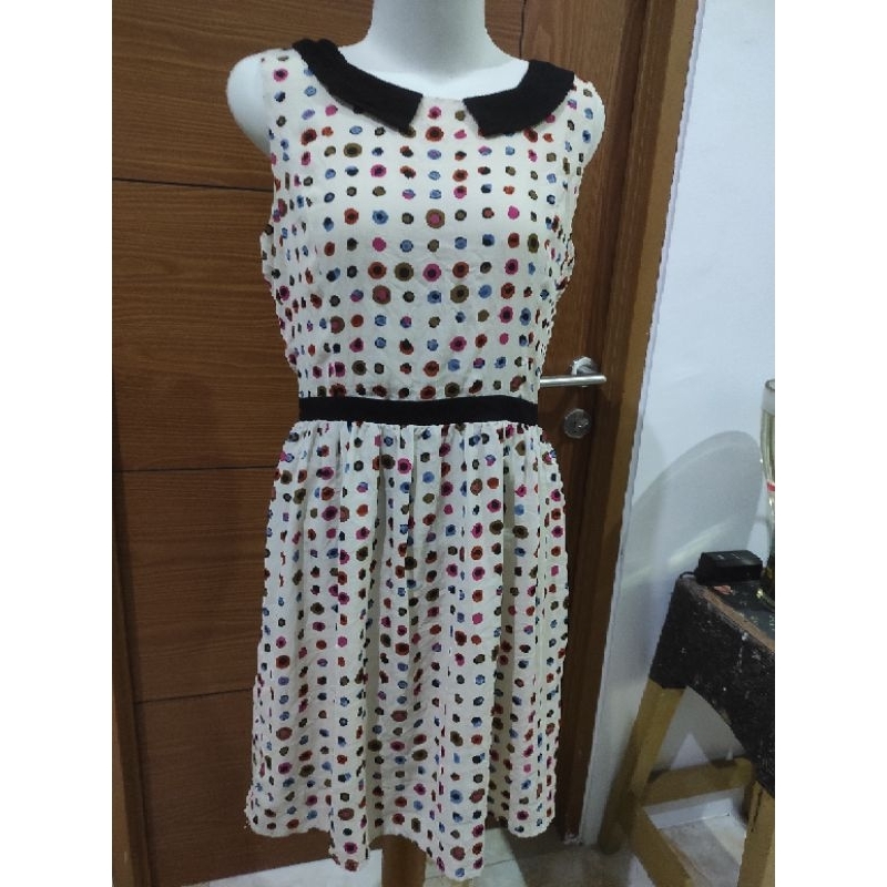 Dress. babydoll polkadot. korea