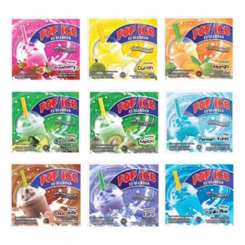 

POP ICE BERBAGAI MACAM RASA isi 10 sachet renceng 1000 an grosir murah