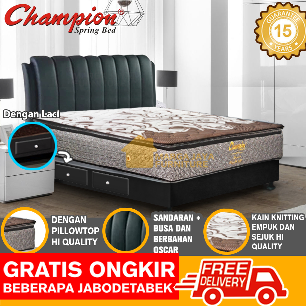 Springbed Champion SYMBOL Kasur Nyaman Matras Garansi Per 10 Tahun