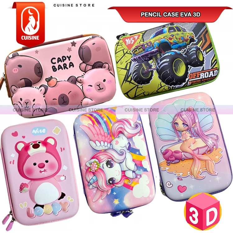 

RB Kotak Pensil 3D Timbul EVA Besar 22 CM Tempat Pensil Anak Karakter Avanger Capybara Kuromi Lucu