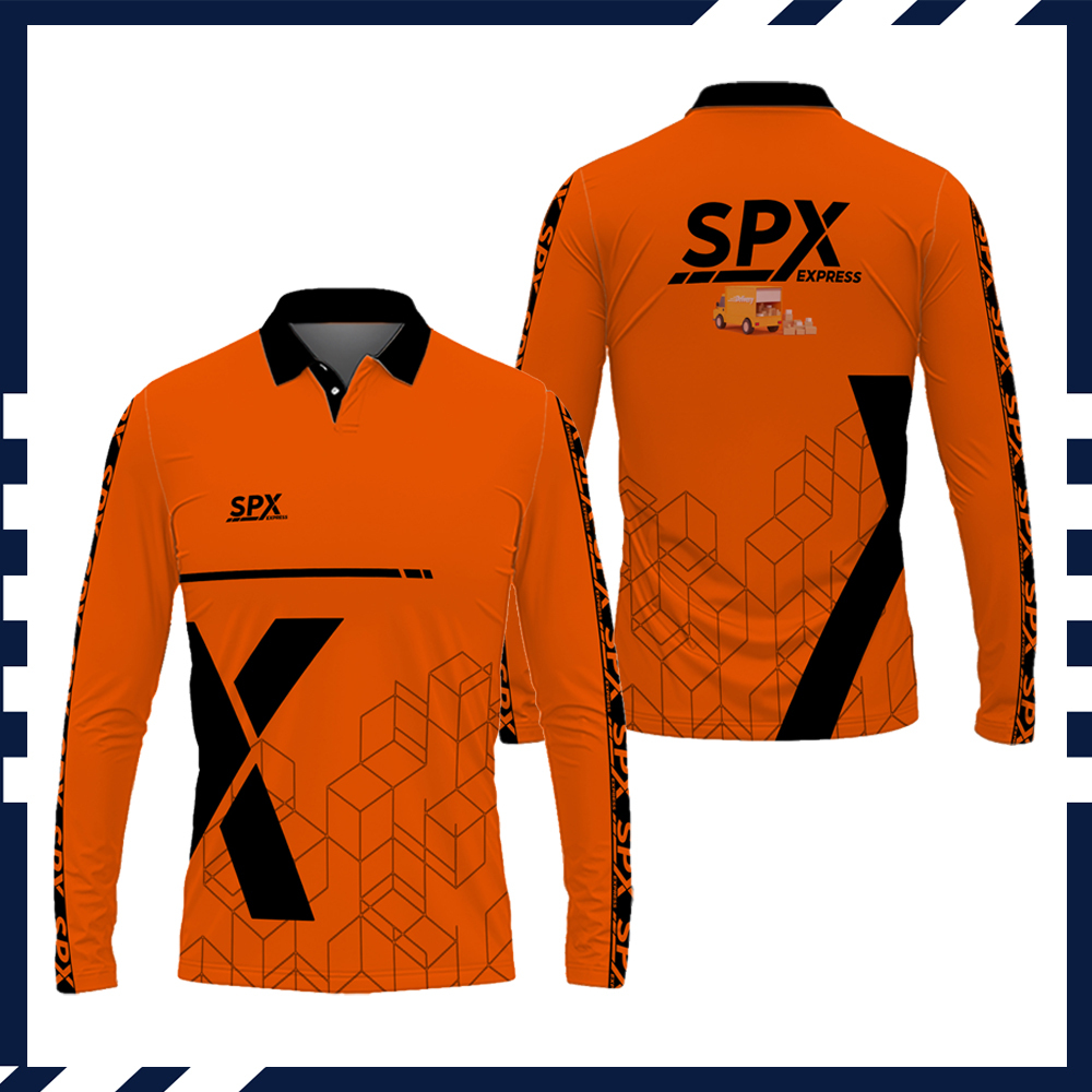 Kaos Lengan Panjang SPX Express / Jersey SPX EXPRESS Premium / Kurir Paket Shopee SPX Express