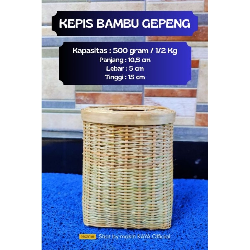 KEPIS IKAN BAMBU, Bentuk GEPENG muat 500gram MIKROFISHING