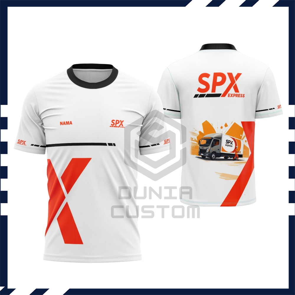 Baju Driver Kurir Paket Shopee - Kaos Baju Jersey SPX Express Premium