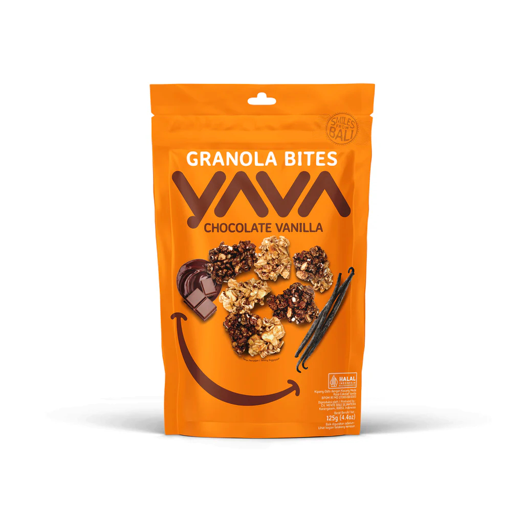 

Yava Granola Bites Chocolate Vanilla 125g – Camilan Sehat & Lezat
