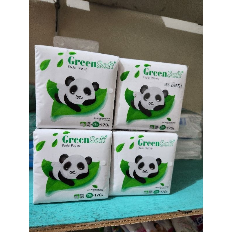 Tissue green soft pop up kecil