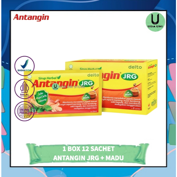 

Antangin JRG + Madu Cair Box Isi 12 Sachet