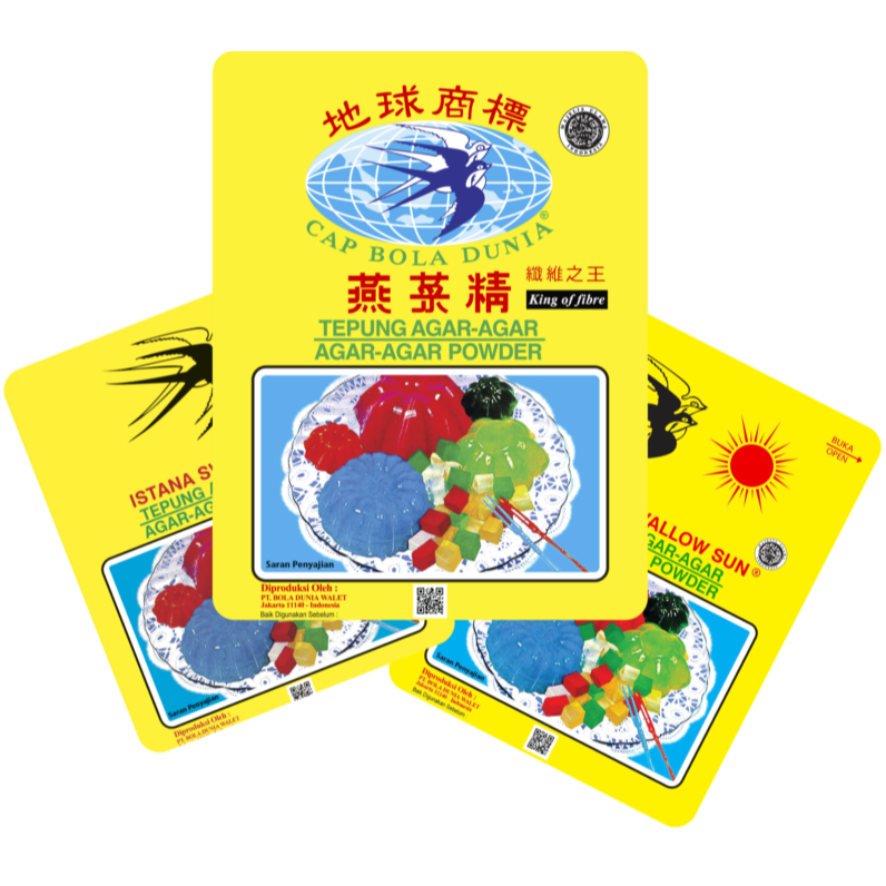 

Agar Agar Cap Bola Dunia Tepung Agar 7gram
