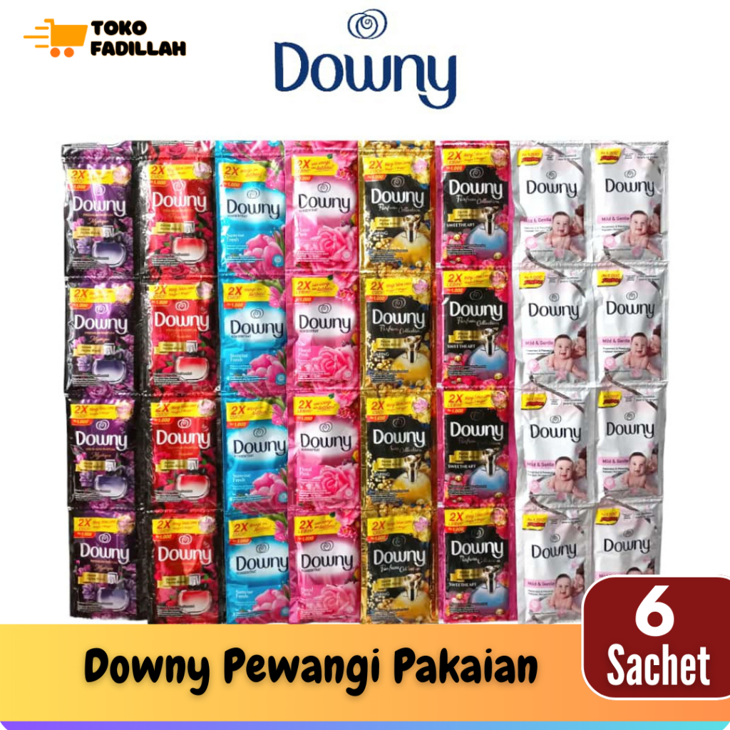 Downy Pewangi & Pelembut 24ml x 6 Sachet / 1 Renteng