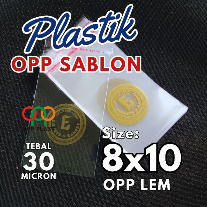 

Plastik OPP 8x10 Sablon | 1000 pcs | Tebal 30 micron