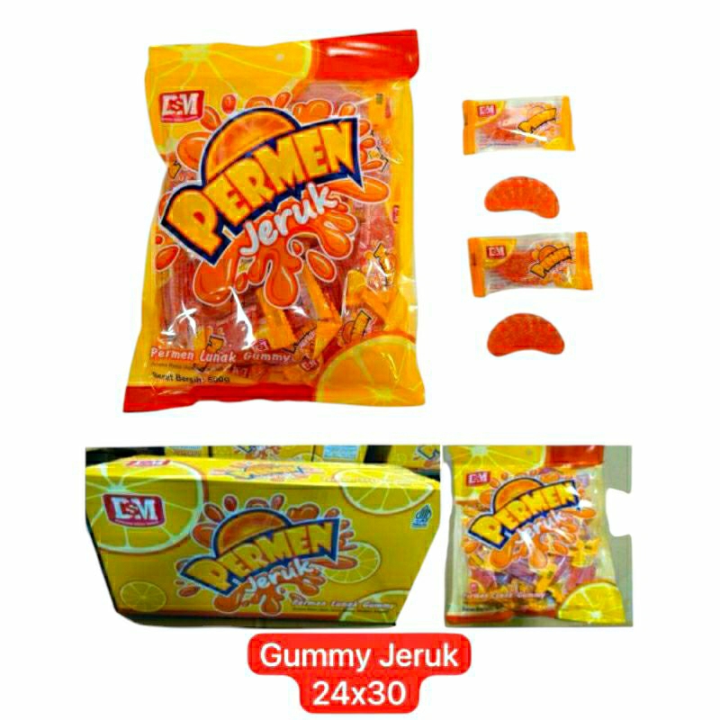 

permen gummy jeruk isi 30pcs