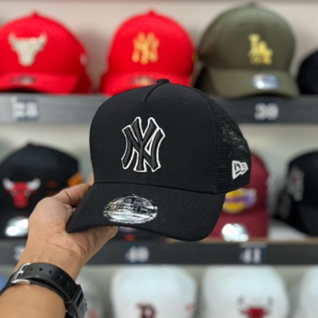 TOPI PRIA/ TOPI JARING NY HITAM BORDIR