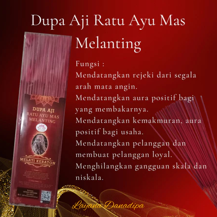 DupA harum Ratu Ayu Mas Melanting 110 Gram Aroma Melati Keraton / DupA Melati Keraton