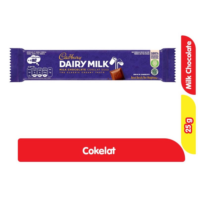 

Cadbury Cokelat Dairy Milk 25 Gram