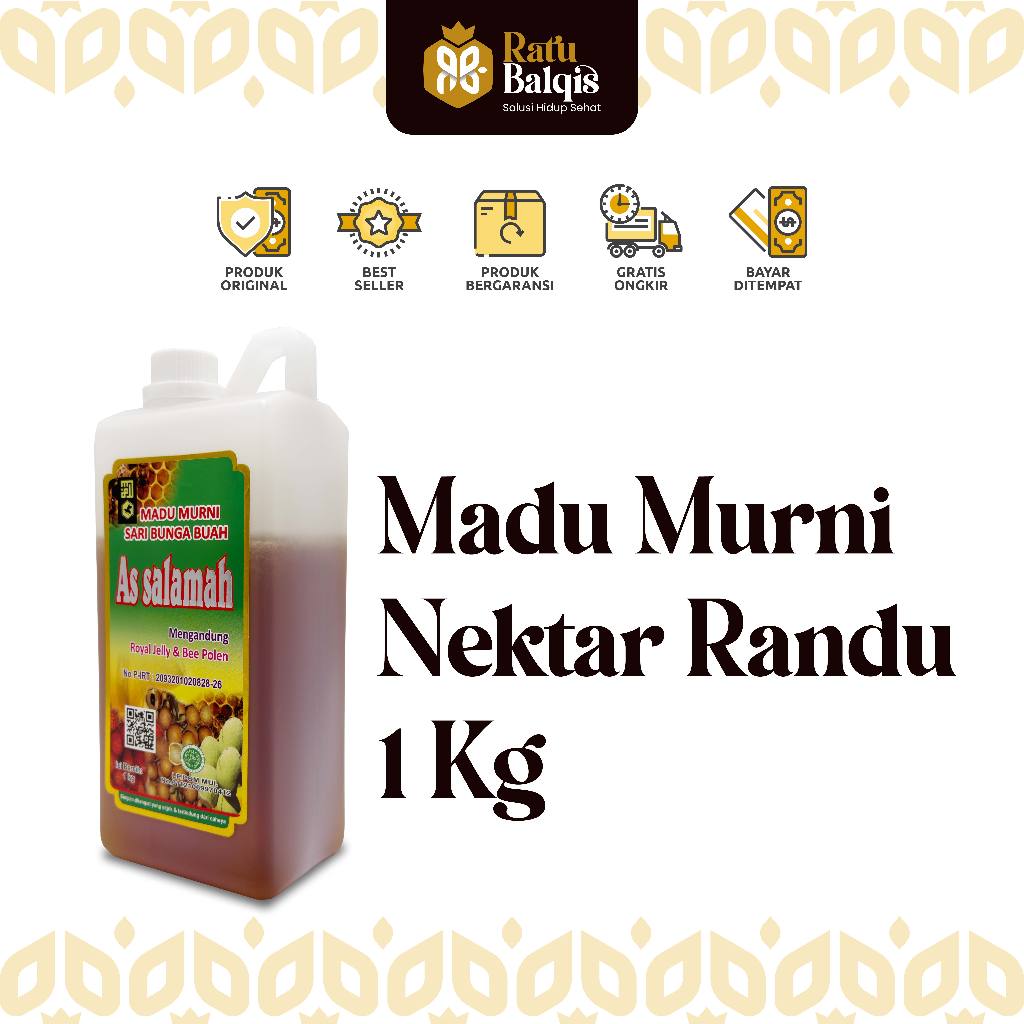 

Madu Murni Sari Bunga Buah Nektar Randu 1 Kg As Salamah Original