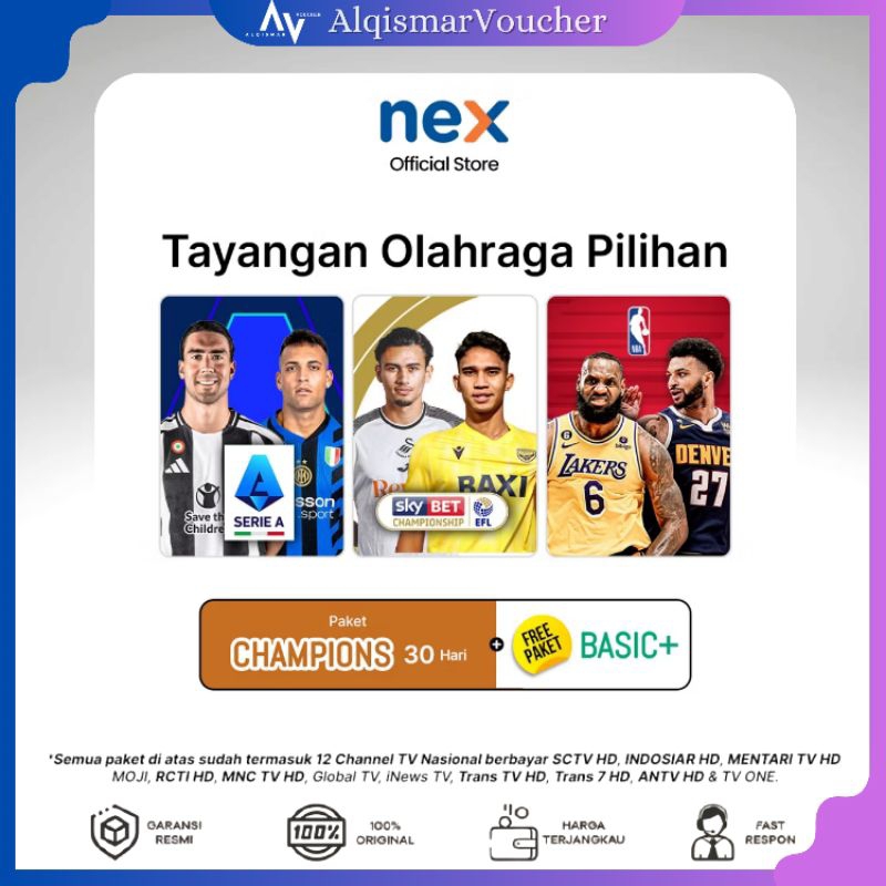 TV Voucher Paket  Champions Nex Parabola