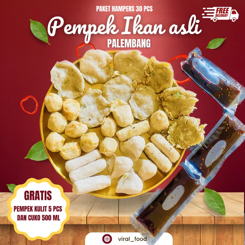 

TERMURAH - Pempek Ikan Asli Palembang viral 30 PCS FREE 5 PCS PEMPEK PALEMBANG ASLI MURNI