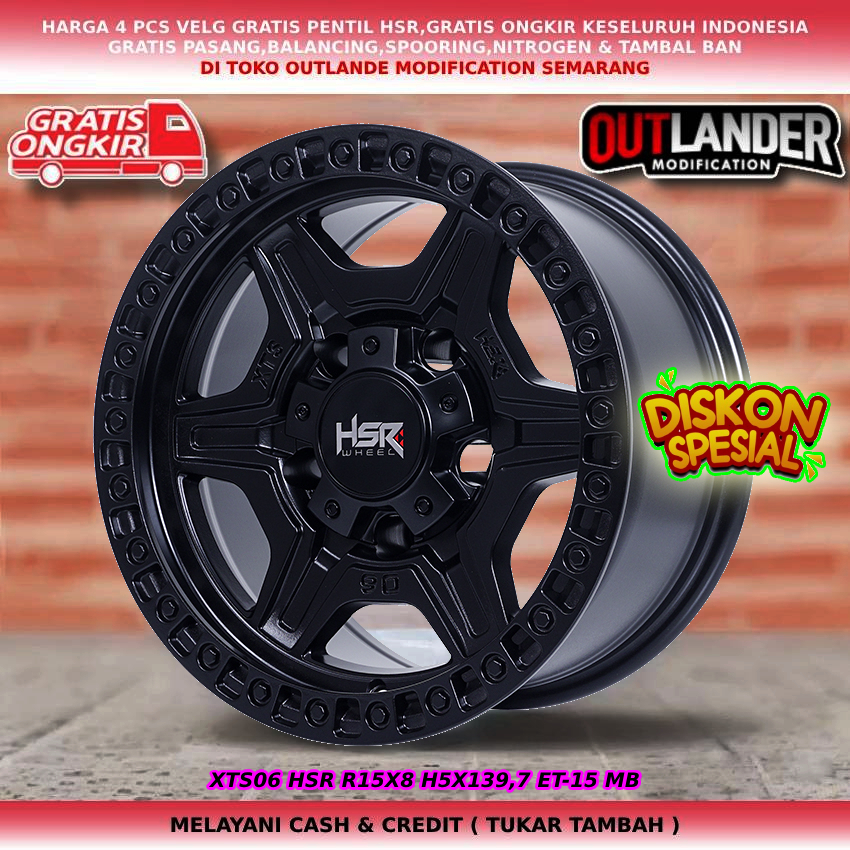 VELG OFFROAD R15. VELG MOBIL KATANA FERROZA JIMNY TAFT ESCUDO VITARA DLL