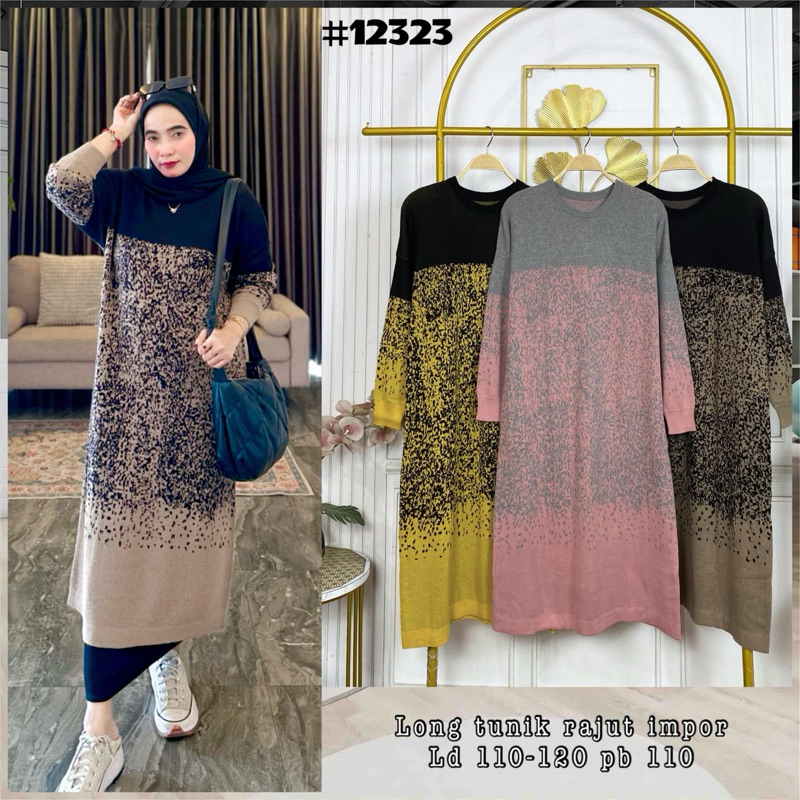 LONG TUNIK RAJUT IMPORT