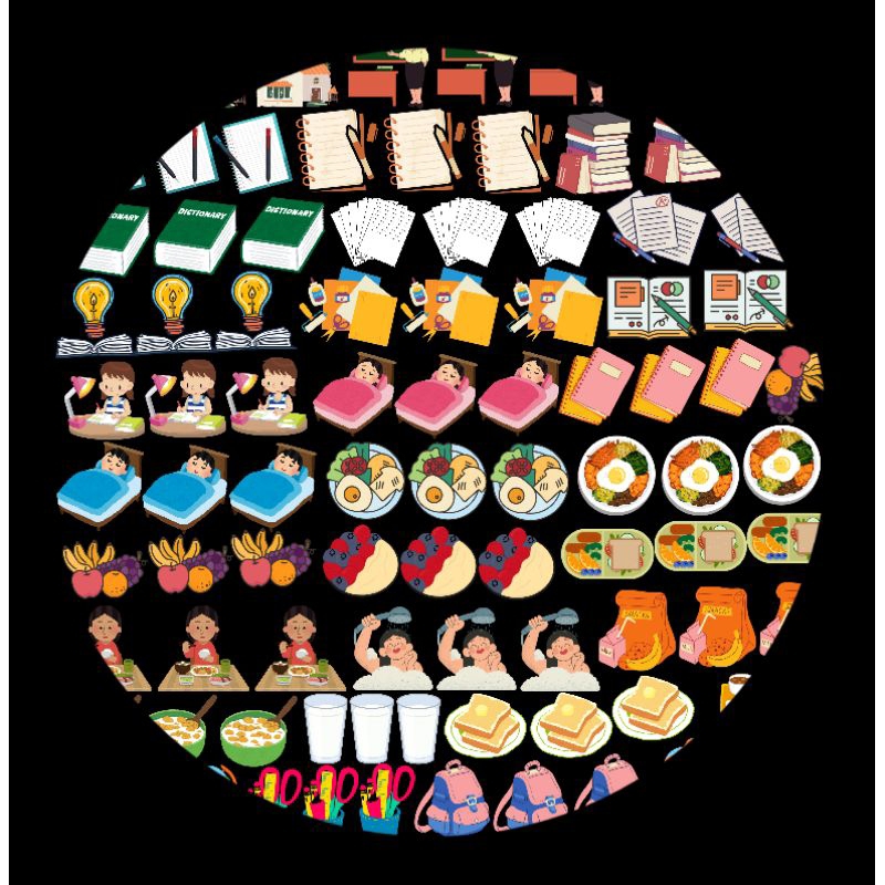 

40 PCS Stiker Anak Sekolah (Cute Sticker)