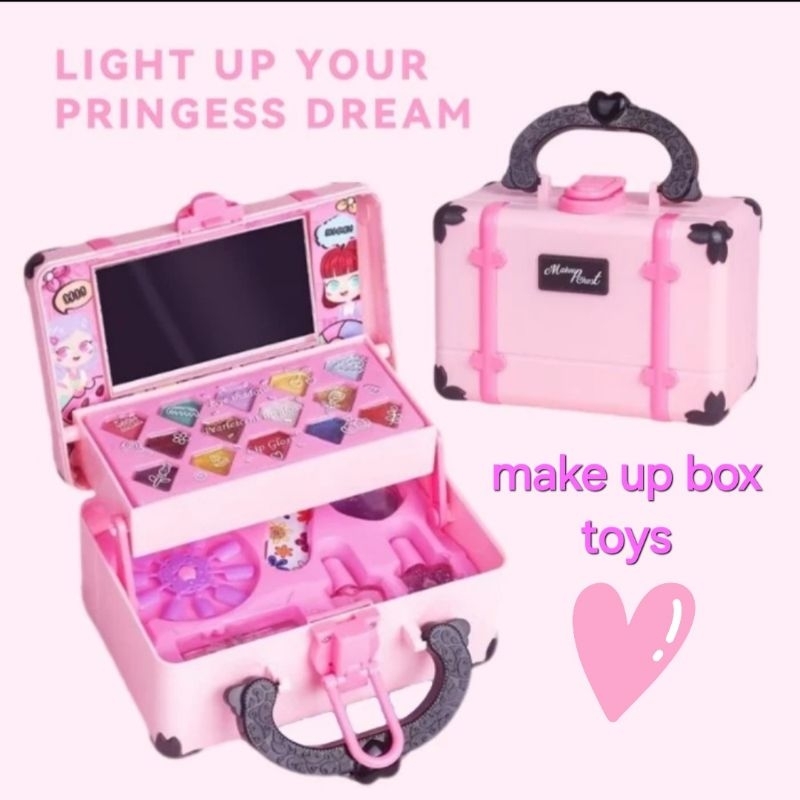 MAKE UP BOX Toy NAIL ART POLISH  Set Mainan Beauty Kosmetik Anak Komplit