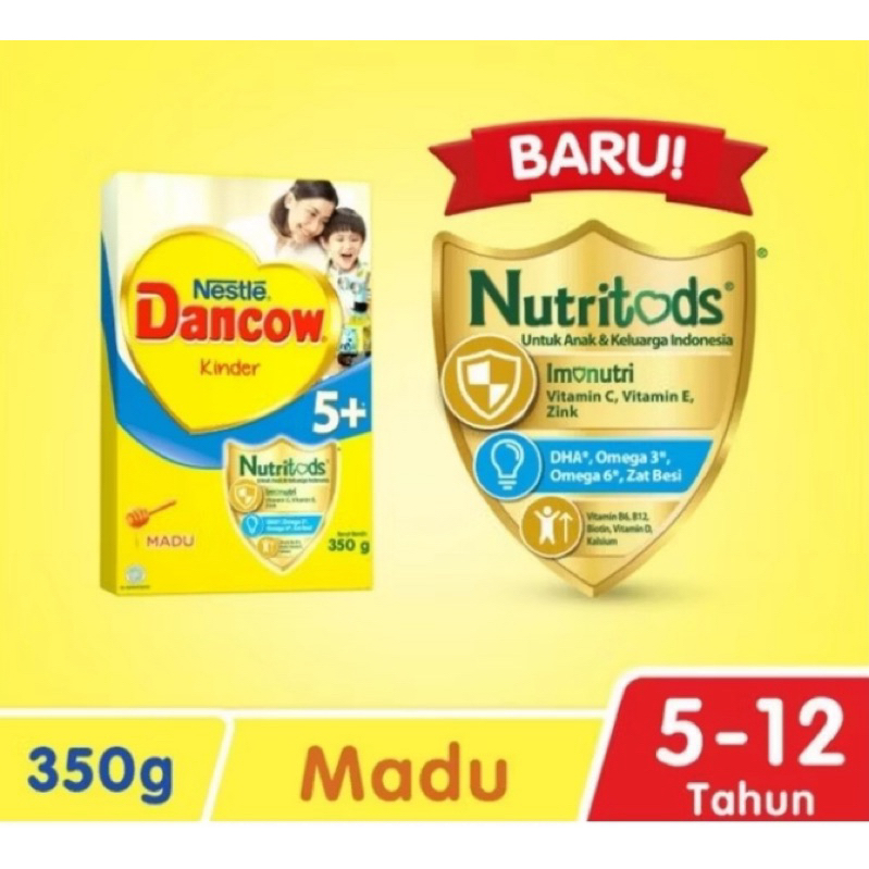 

Nestle Dancow 5+ Nutritods Usia 5-7 Tahun Rasa Madu 350 Gram Box