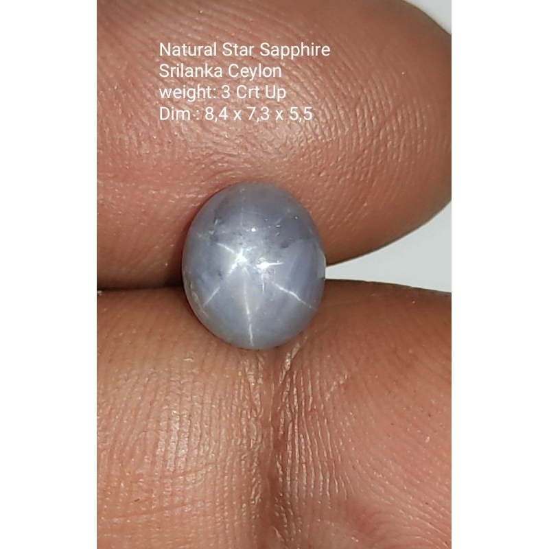 Natural Star Sapphire Srilanka Ceylon Bukan Ruby Emerald Zamrud Garnet Topaz Piruz