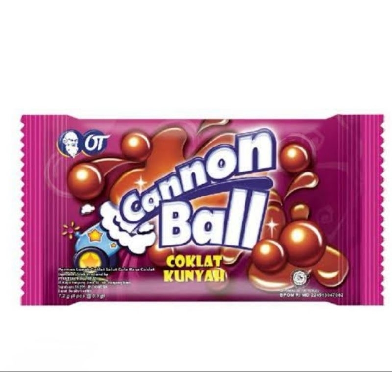 

Cannon Ball Chocolate Coklat Kunyah 20 gram