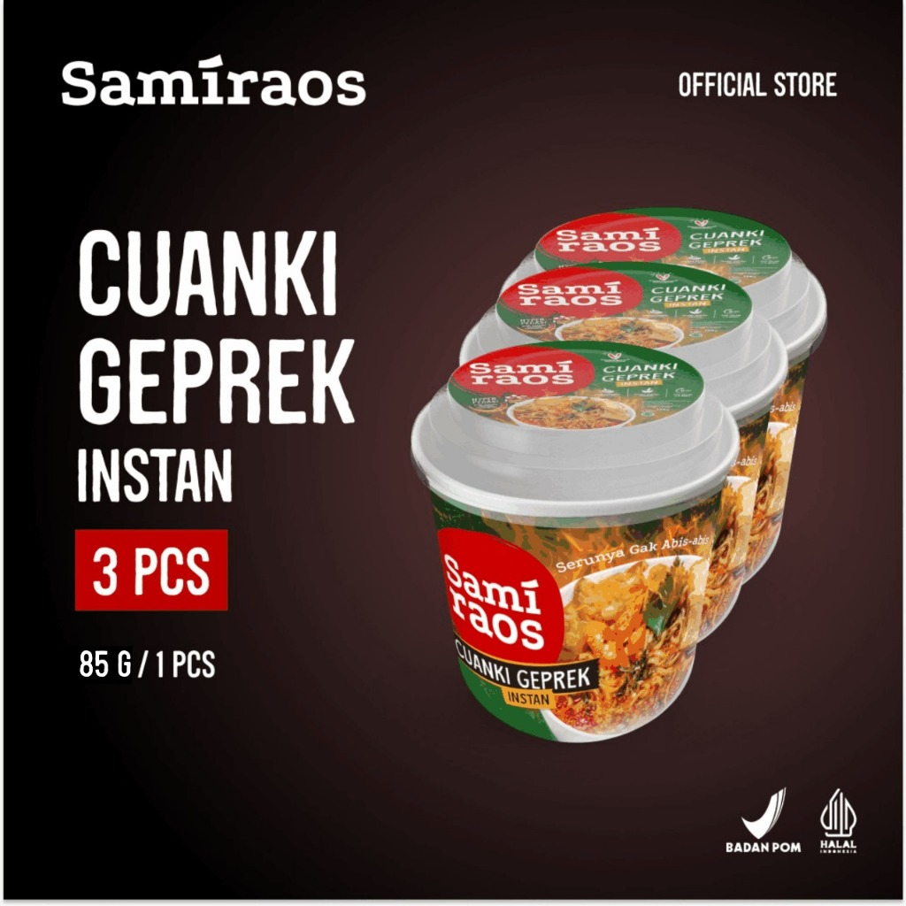 

SAMI RAOS - 3 Pcs Cuanki Geprek Instan 85 Gr
