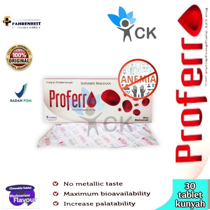Proferro - tablet kunyah - suplemen zat besi