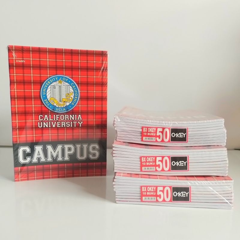 

Buku Tulis Campus Boxy Okey 50 Lembar ( Pak 10 Buku ) [ Original ]