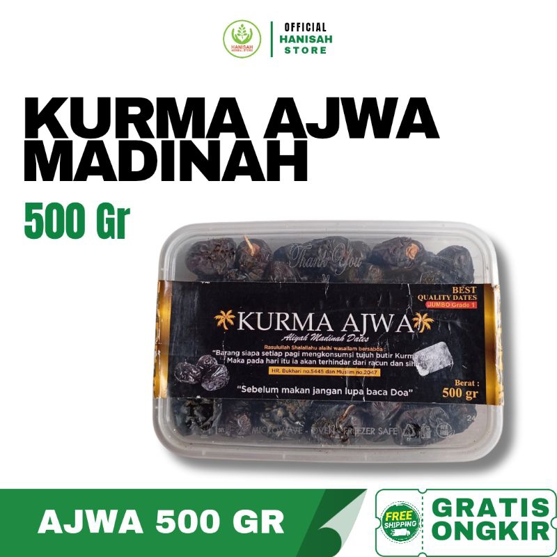 

Kurma Ajwa Premium | Kurma Ajwa Madinah 500 gram