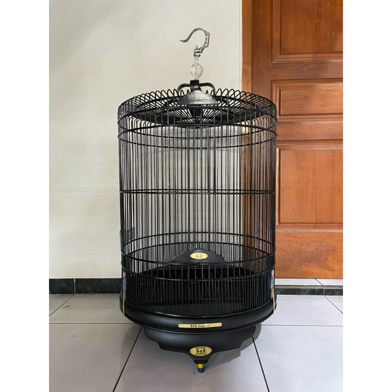 SANGKAR KANDANG BURUNG MURAI NO 2 BNR ATAU B&R BLACK DOFF PVC TERBARU ORIGINAL ASLI