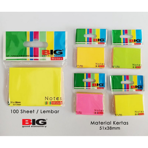 

STICKY NOTES 51 x 38 mm - BIG NOTE MULTIPLE SN 5138T